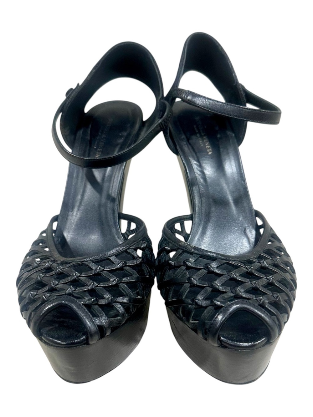 Bottega Veneta Platform Open Toe Slingback Heels Size 38 (7.5 US)